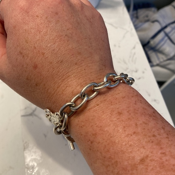 Chunky silver bracelet - Picture 5 of 6